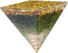 Olivine Healing Crystal Copper Wire Orgone Pyramid Stone Figurine Energy Generator for Meditation Reiki Balancing
