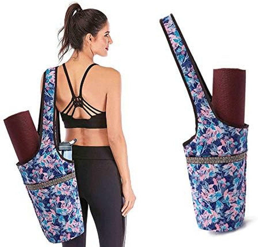 Yoga Mat Bag with Large Size Pocket and Zipper Pocket, Yoga Mat Strap Bag, Fit Most Size Mats Yoga, Yoga Bags and Carriers for Women