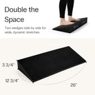 13" Large Yoga Foam Wedge, Slant Board, Calf Stretcher, Improve Lower Leg Strength, Stability, Incline Wedge, Knee Pad, Back Support, Footrest Cushion, Physical Therapy, One Pair