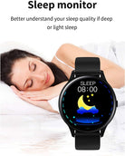 Smart Watch for Women, Sport Fitness Watch with Body Thermometer/Heart Rate/Blood Pressure/Spo2/Sleep Monitor/Pedometer/Waterproof, Lady Bluetooth Smartwatch Grey