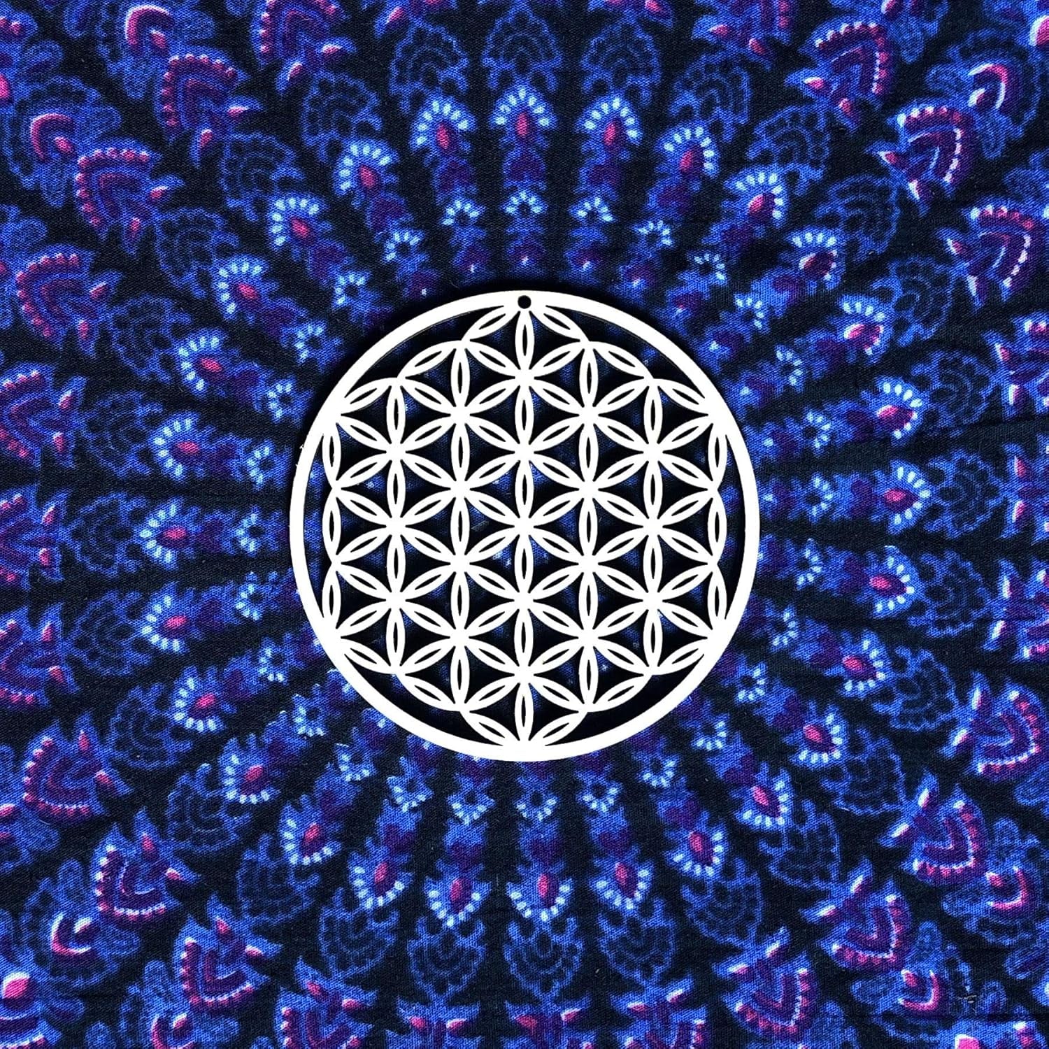 5.31" Flower of Life Wall Art, Sacred Geometry Wall Art, Wooden Wall Art Decor, Yoga Wall Art Hanging, Laser Cut Artwork, Wall Sculpture Symbol, Gift Purpose, Car Hanger