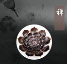 3 in 1 Lotus Incense Holder, Zinc Alloy Sticks Incense Burner Detachable Ash Catcher, 6 Holes Hold Stick/Coil/Cone Incense for Yoga, Home Fragrance Decoration, Brass