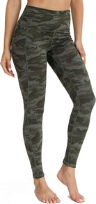 Camo Yoga Pants with Pockets for Women Workout Athletic Peach High Waist Yoga Leggings for Women Butt Lift,S