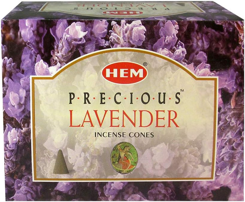 Precious Lavender Incense Cones and Cone Incense Burner Bundle Insence Insense Hem Incense