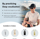 Breathing Necklace for Anxiety Stress Relief, Quit Smoking Tools Breathlace Necklace, Stop Smoking Aids Breathing Necklace, Fum Vaporless Inhaler Meditation Tools Necklace Silver