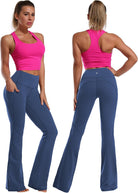 29"/31"/33"/35"/37" Women Bootleg/Wide Legs High Waist Yoga Pants Tummy Control Bootcut Workout Flared Out Pockets