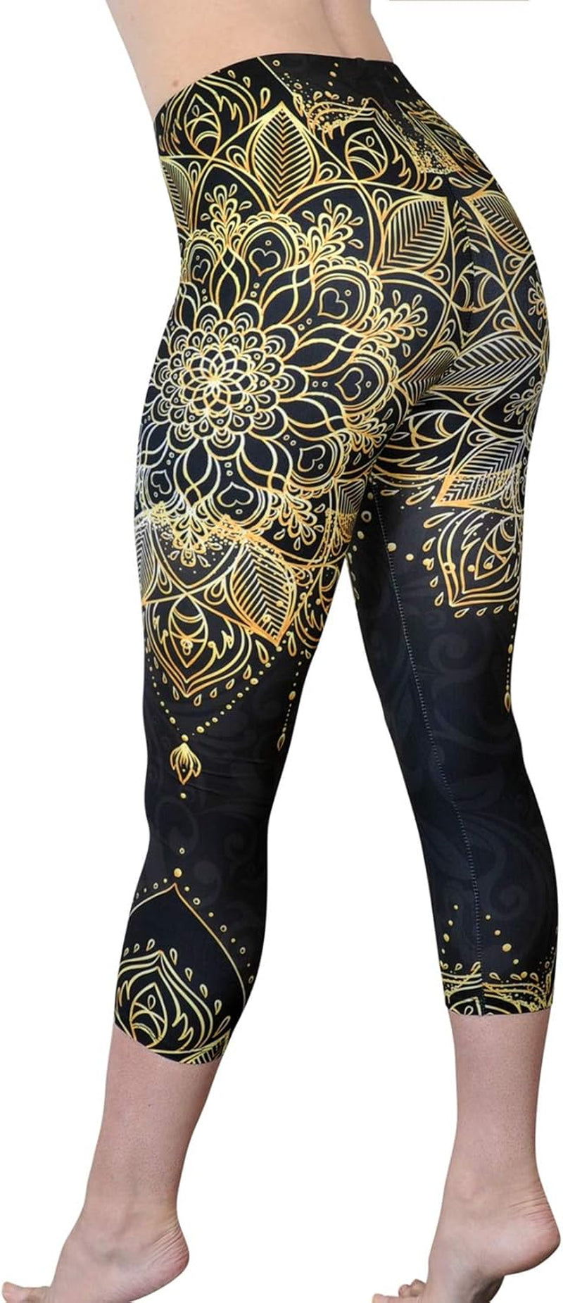 Pants - Workout Capris - High Waist Workout Leggings for Women - Lightweight Printed Yoga Legging - Size S/M 4-10