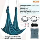 5.5 Yards Aerial Yoga Hammock & Swing Nylon Fabric Full Rigging Hardware for Antigravity Yoga Fitness Bodybuilding