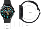Smart Watches for Men Women, Sport Fitness Tracker Watch with Body Temperature/Heart Rate/Blood Pressure/Spo2/Sleep Monitor/Pedometer/Waterproof, Bluetooth Smartwatch, Black