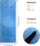 Travel Yoga Mat, Non Slip Exercise Suede Mat with Carry Bag, All-Purpose Fitness Mat with High Density Anti-Tear Surface for Women, Ideal for Pilates Workout (72'' X 26'' X 1.5Mm Thick)
