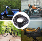 Bike Lock Bicycle Lock Chain ，5-Digit Combination Lock Core Steel Wire Bike Lock Security&Portable Bicycle Locks,1.1M X 1/2 Inch (Black)