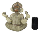 Ebros 11" Tall Hindu Ganesha in Meditation Holding Bowl Conch and Lotus Statue