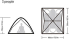 3-4 Person Pop up Tent - Easy Setup Instant Tent for Camping and Hiking