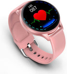 Smart Watch for Women, Sport Fitness Watch with Body Temperature Monitor/Heart Rate/Blood Pressure/Spo2/Sleep Monitor/Pedometer/Waterproof, Lady Bluetooth Smartwatch Sync with Google Fit, Pink