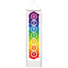 Seven Chakra Tapestry ,Hippie Mandala Chakras Wall Hanging , Yoga Meditation Tapestries for Spiritual Room Decor , 12.8"X 51.2"