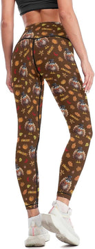 Women'S Yoga Pants Thanksgiving Turkey Pumpkin Tummy Control Leggings High Waisted Yoga Pants Workout Yoga Leggings