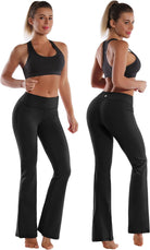 29"/31"/33"/35" 3 Styles Women'S Bootcut Yoga Pants Basic/Back Pockets High Waist Workout Tummy Control Flare