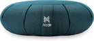 Zafu Meditation Cushion with Buckwheat Hulls, 17" Crescent Yoga Bolster Pillow with Organic Cotton Cover - Teal