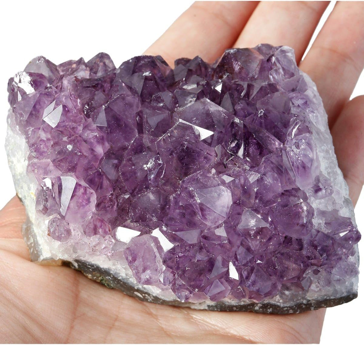 Natural Amethyst Crystal Cluster Specimen Stone for Crystals Healing Reiki Home Decoration(0.2Lb-0.3Lb)