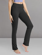 29"/31"/33"/35"/37" Women'S High Waist Straight Leg Yoga Pants Tummy Control Workout Pants with Pockets