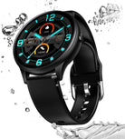 Smart Watches for Men Women, Sport Fitness Tracker Watch with Body Temperature/Heart Rate/Blood Pressure/Spo2/Sleep Monitor/Pedometer/Waterproof, Bluetooth Smartwatch, Black
