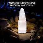 7.5 In. Natural Selenite Crystal Lamp with Wooden Base and USB Port (5-7 Lbs.)