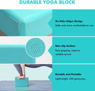 Yoga Block 2 Pack with Yoga Strap, High Density EVA Foam Block, Non-Slip Surface for Yoga, General Fitness, Pilates, Stretching-9" X 6" X 4"