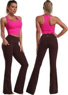29"/31"/33"/35"/37" Women Bootleg/Wide Legs High Waist Yoga Pants Tummy Control Bootcut Workout Flared Out Pockets