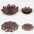3 in 1 Lotus Incense Holder, Zinc Alloy Sticks Incense Burner Detachable Ash Catcher, 6 Holes Hold Stick/Coil/Cone Incense for Yoga, Home Fragrance Decoration, Brass