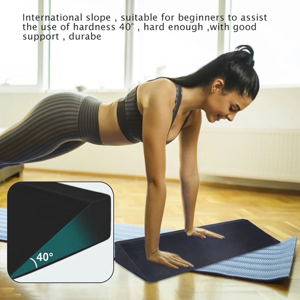 Slant Board Lightweight Squat Block for Exercise Gym Fitness (Black)
