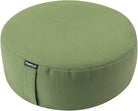 Zafu Yoga Meditation Cushion, round Meditation Pillow Filled with Buckwheat, Zippered Organic Cotton Cover, Machine Washable - 4 Colors and 3 Sizes (Green, 12"X12"X4.5")