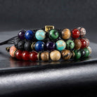 Chakra Bead Bracelets for Women - 8Mm 7 Chakra Bracelet with Real Stones Yoga Gemstone Jewelry 3 Pack
