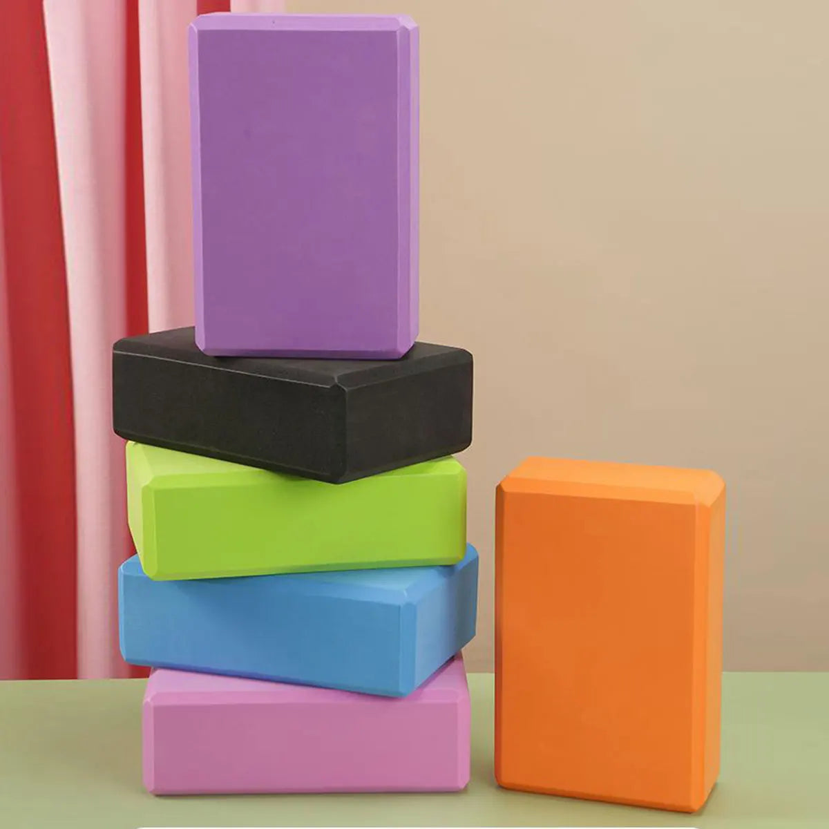 A Piece of EVA Environmentally Friendly Yoga Brick, Adult Yoga Stretching Yoga Brick Dance Practice Auxiliary Tool Block