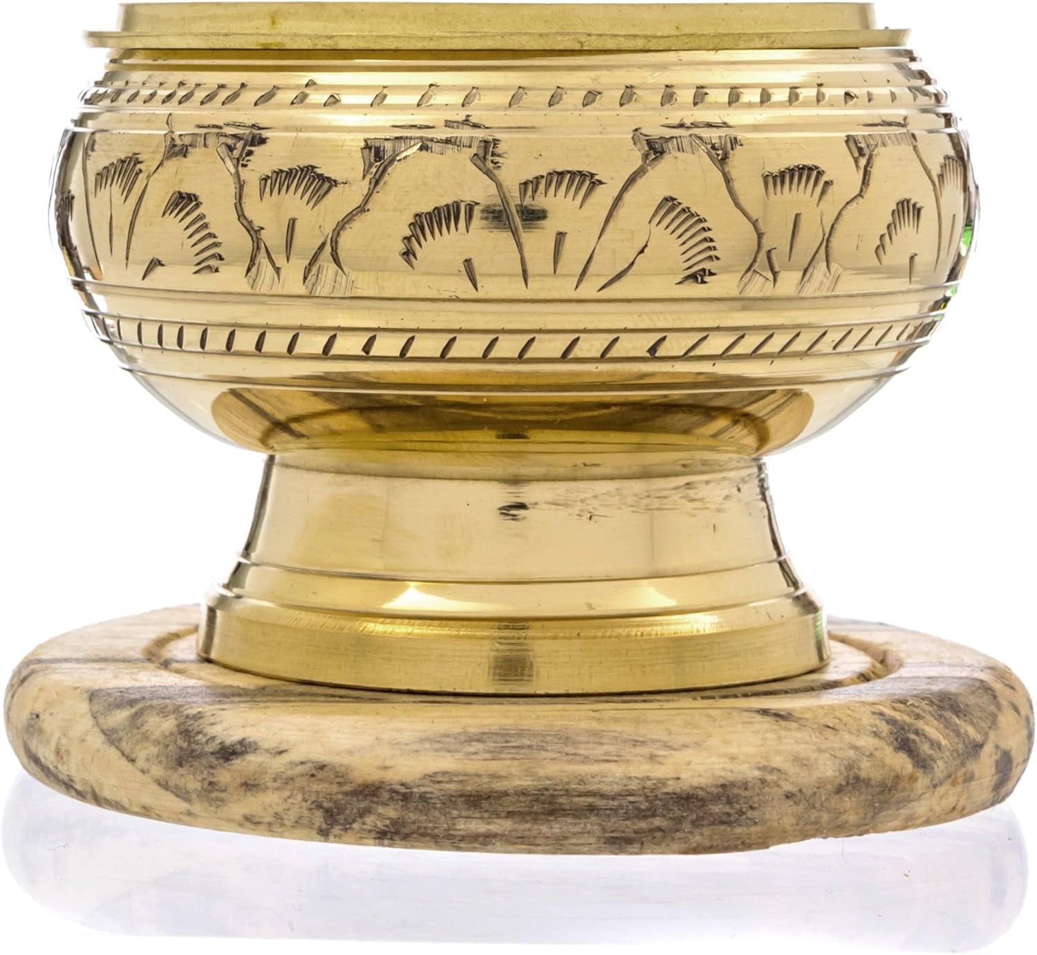 Premium Bundle of Hand Carved Brass Incense Holder with Copal Resin. Comes with 10 Charcoal