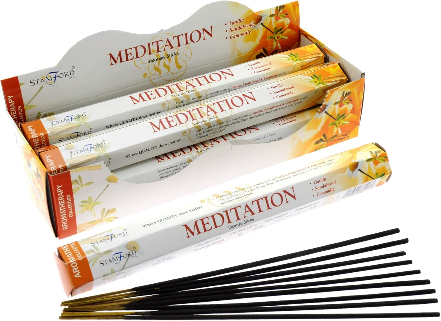 37117 Meditation Incense Sticks, 20 Sticks X 6 Packs