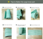 Yoga Knee Pad Cushion, Extra Thick (0.6Inch/15Mm), Extra Wide (26Inch/65Mm), W/Carry Strap, TPE Yoga Accessories for Women and Men, for Knee and Elbow Cushion in Yoga/Plank/Floor Exercises