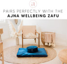 Velvet Zabuton Meditation Mat - Luxurious Meditation Cushion Floor Pillow - Zabuton Meditation Cushion Large - 100% Cotton Filling (Sapphire)