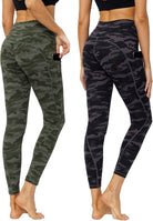Camo Yoga Pants with Pockets for Women Workout Athletic Peach High Waist Yoga Leggings for Women Butt Lift,S