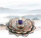 3-In-1 Lotus Stick Incense Burner Disc and Cone Incense Holder Ash Catcher Cinnamon Organic Citronella (Red Copper)