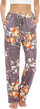Womens Comfy Lounge Pants Loose Yoga Pants Drawstring Soft Pajama Pants with Pockets