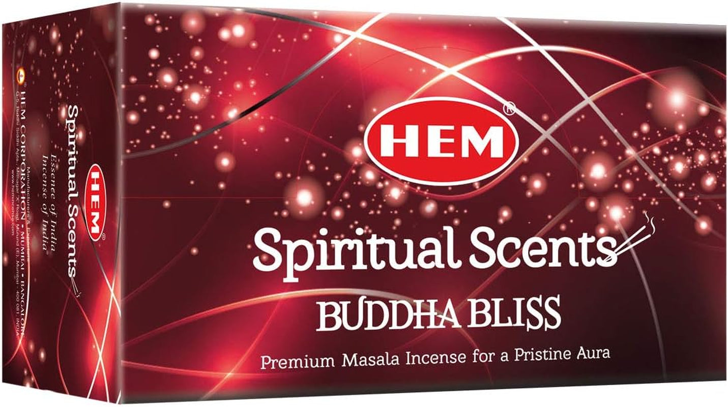 Premium Buddha Bliss Masala Incense Sticks | Natural Fragrance for Meditation, Focus, and Aromatherapy | Air Purifier & Cleansing | 12 Pack Gift Set (15G Each) | Buring Time of 30-40 Mins.