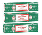 3 Pack Green Champa Nag Champa Incense Sticks Original Sai Baba for Cleansing & Meditation