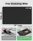 Large Yoga Mat 78X51" 10Mm/15Mm/20Mm Extra Thick Exercise Mats Home Gym Workout Stretching, Black