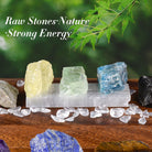 17Pcs Crystals and Healing Stones, 14Pcs Real Raw Chakra Stones Set, Selenite Charging Plate, Amethyst Necklace, Rose Quartz, Mothers Day Gifts, Gift Box, Guide for Beginners, Collection, Meditation, Yoga