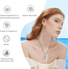 Breathing Necklace for Anxiety Stress Relief, Quit Smoking Tools Breathlace Necklace, Stop Smoking Aids Breathing Necklace, Fum Vaporless Inhaler Meditation Tools Necklace Silver