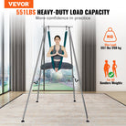 Succebuy Aerial Yoga Frame&Hammock 9.67FT Professional Yoga Swing Stand with 6.6 Yards Aerial Silks Max 551Lbs Indoor Aerial Rig