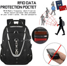18.4 Laptop Backpack for Men, 55L-60L Extra Large Gaming Laptops Backpack with USB Charger Port, TSA Friendly Flight Approved RFID Anti-Theft Pocket, Water Resistant Suiltable for Travel Business Work