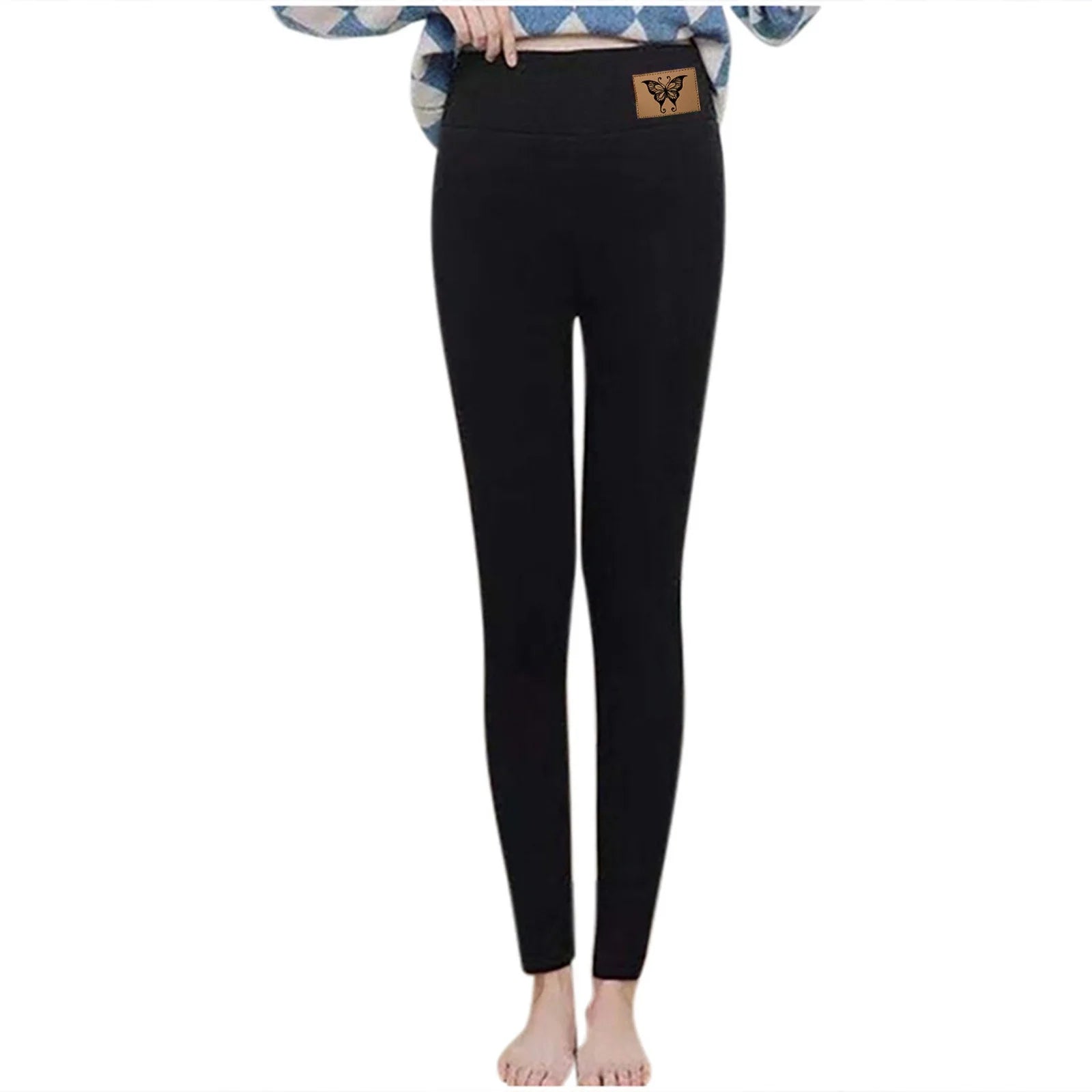 Super Thick Fleece Leggings for Women,Winter High-Waisted Leggings Fleece Lined Warm Pants,Elastic Slim Workout Yoga Tight