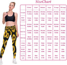 Sunflower Women Yoga Pants Leggings, Yellow Daisy High Waisted Yoga Pants Comfortable Workout Yoga Leggings