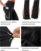 29"/31"/33"/35"/37" Women Bootleg/Wide Legs High Waist Yoga Pants Tummy Control Bootcut Workout Flared Out Pockets
